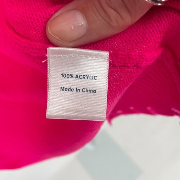 Evereve Conroy Hot Pink Distressed Cropped Cardigan Alison Joy NWT Size Small - Picture 6 of 14